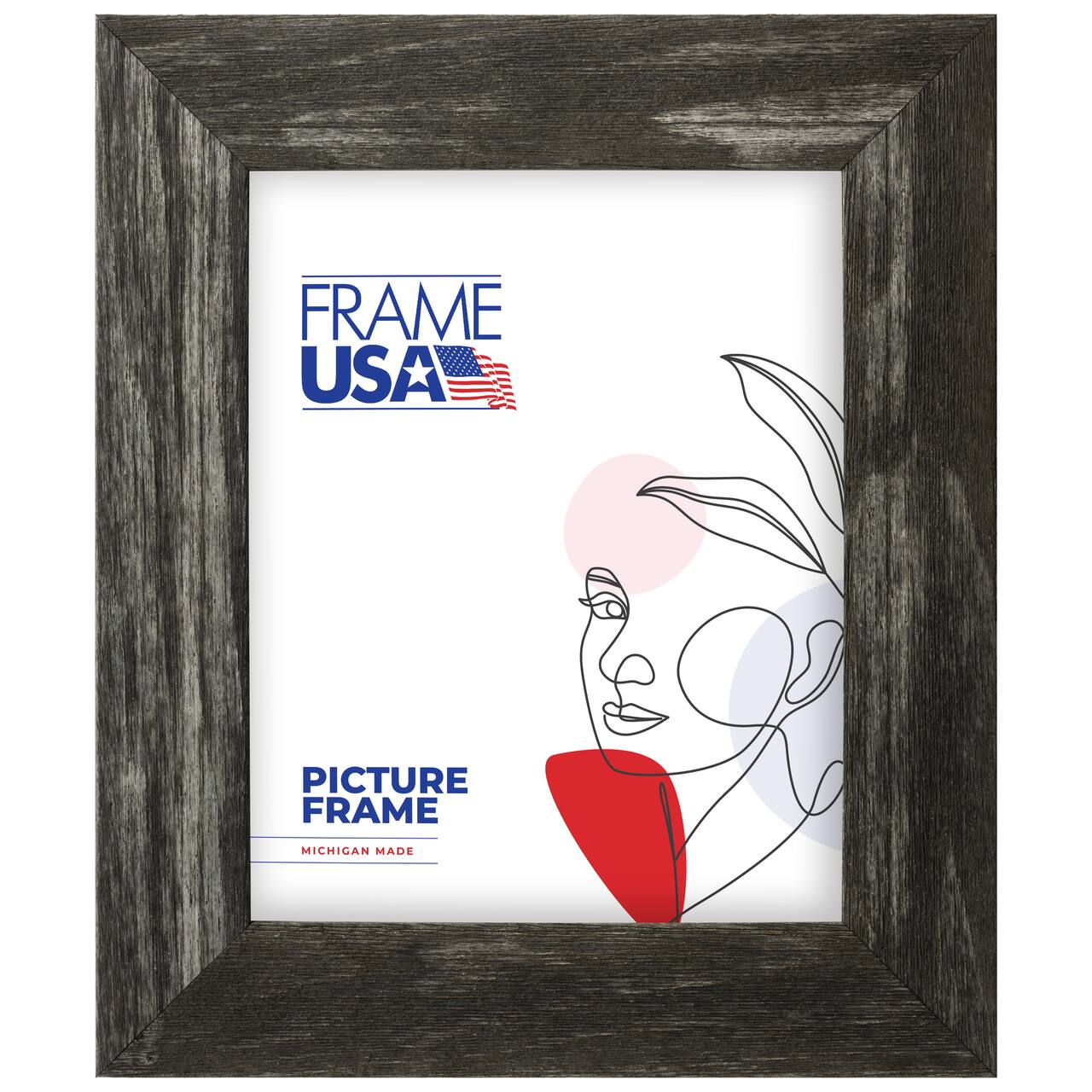 Frame USA Farmhouse Barnwood Charcoal Single Image Picture Frame
